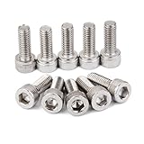 【ノーブランド品】M6x16　A2　ステンレス製　ネジ　六角　キャップ　ヘッド　ソケット　アレン　キー　ボルト　10個
