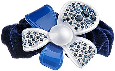 Glitterland Flores Azules Elegantes Con Lazo De Pelo De Cristal (15198)