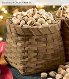 Handmade Unfilled Double Basket for Shelled and Unopened Nuts