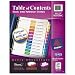 Contemporary Tables - AVERY-DENNISON Ready Index Contemporary Table of Contents Divider, Jan-Dec, Multi, Letter