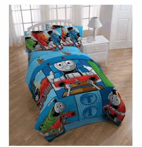 Thomas the Train Track Star Microfiber Comforter - Blue (Twin)