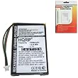 HQRP 1250mAh Battery compatible with Garmin Nuvi 760 / 760T / 765 / 765T GPS Replacement plus HQRP Universal Screen Protector