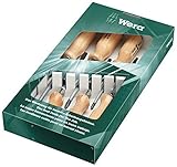 Wera 930 / 955 / 6 Screwdriver Set, Schraubendrehermit Wooden Handle, Hammering CAP and continues th