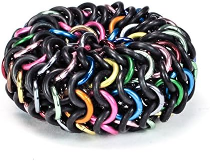 Dragon Droppings Rubberized Chain Mail Metal Footbags-Multicolor (Multicolor)