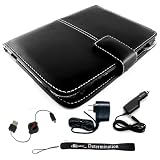 Accessorie Combo for Sony Reader eBook Touch Edition PRS-600 Package comes with PU Melrose Carrying Case, Rapid Home and wall Charger and a USB Data Sync Cable + a 4-inch eBigvalue TM Determination Hand Strap