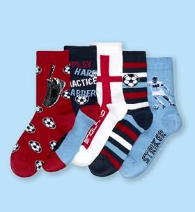 5 Pairs of Older Boys' Assorted Socks