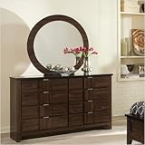 Carlyle Dresser and Mirror Set in Rosewell