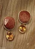Gold and citrine earrings, 'Solar Splendor'
