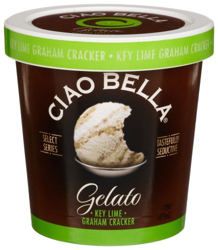 Ciao Bella Key Lime Graham Cracker Gelato, 16-Ounce Cups (Pack of 4) by CIAO BELLA
