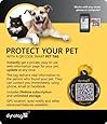 Dynotag&reg; Web/GPS Enabled QR Code Smart Round Coated Metal Tag and Ring. Pet Tag, Property Tag - Multiple Uses.