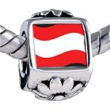 Austria Flag Beads - Pandora Bead & Bracelet Compatible