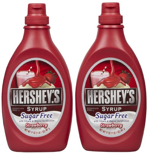 Hershey's Sugar Free Strawberry Syrup Bottle, 17 oz, 2 pk Food