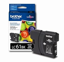 Brother LC61BK Ink Cartridge - Black - Retail Packaging