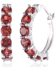 Sterling Silver Genuine Hoop Earrings (0.8" Diameter)