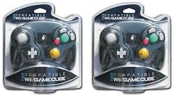 Two GameCube / Wii Compatible Controllers [Black]