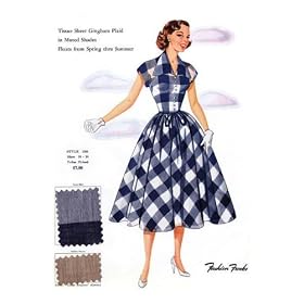 Tissue Sheer Gingham Plaid in Muted Shades 28x42 Giclee on Canvas