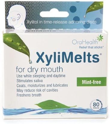 XyliMelts Discs for Dry Mouth, Mint Free 80 ea (Pack of 6)