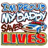 Police Youth Long-Sleeve T-Shirt : I'm Proud My Daddy Saves Lives