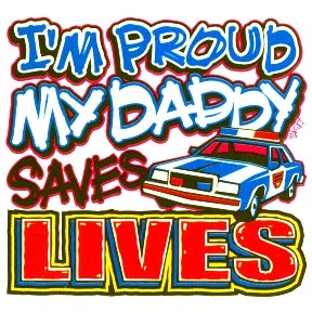 Police Youth T-Shirt : I'm Proud My Daddy Saves Lives