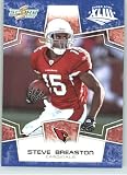 2008 Donruss / Score Limited Edition Super Bowl XLIII Blue Border # 7 Steve Breaston - Arizona Cardinals - 2008 NFC Champion - NFL Trading Card in a Prorective Screw Down Display Case