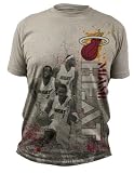 Miami Heat Titanium Team Stars Soft Hand Pigment-Dyed Premium T-Shirt
