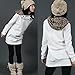 Janecrafts Women Casual Fashion Leopard Print Pullover Fleece Hoodie Sweatshirt