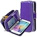 Galaxy S6 EDGE case, E LV Samsung Galaxy S6 EDGE Case Cover - PU Leather Flip Folio Wallet PURSE Case Cover for Samsung Galaxy S6 EDGE - [PURPLE]