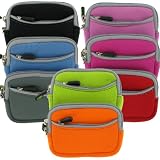 Mini Neoprene Sleeve Case for Canon Camera Canon Powershot + Screen Protector Shield (No Hand-Strap Version) - Camera NOT included