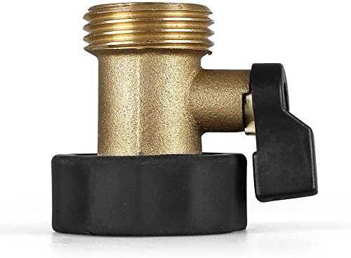 Glorden Solid Brass Garden Hose Connector Single Hose Shut-Off Valve with Comfort Grip(1.75 IN)