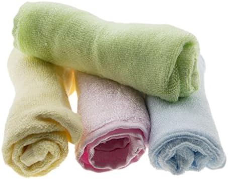 Premium Organic Extra Soft Baby Washcloths in 4 Colors by Little Lamby (4 pack) - Keep Your Child Clean and Healthy!