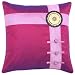 Decorative Handmade Silky Red & Pink Cushion Cover / Pillow Sham - Sunflower & Ribbon Design