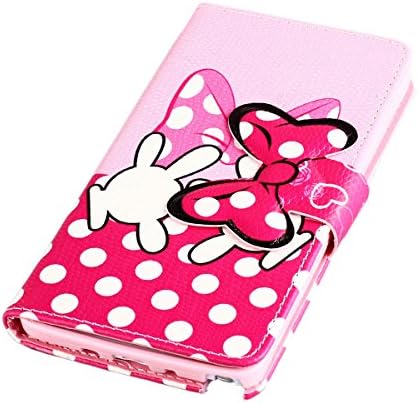 Yakamoz Lovely Cute Pink Bow Bowkot Glove Leather Flip Wallet Stand Case with Card Slots for Samsung Galaxy Note 4 N910 with Free Screen Protector & Stylus Pen