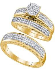 0.50CTW DIAMOND MICRO PAVE TRIO SET