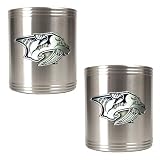 NHL Nashville Predators Two Piece Stainless Steel Can Holder Set- Primary Logo