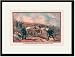 Black Framed/Matted Print 17x23, Siege and Barbette Guns, Fort Haskell, 1865