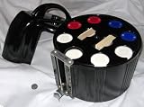 VINTAGE COUNT RITE BRAND ART DECO (maybe)BAKELITE POKER CHIP CADDY w CHIPS and PLAYING CARDS