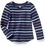 オールドネイビー OLD NAVY/ ロング&リーンワッフルニットティ クール マルチ ストライプ トップス長袖Tシャツ 2歳【並行輸入】