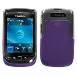 Blackberry Torch 9800 Hybrid Phone Cover Protector Case – Purple/Clear