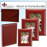 Lawrence Frames Photo Album & 3-Size Leather Frame Bundle