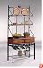 Dirty Oak Finish Metal & Wood Baker's Kitchen Rack w/Drawers