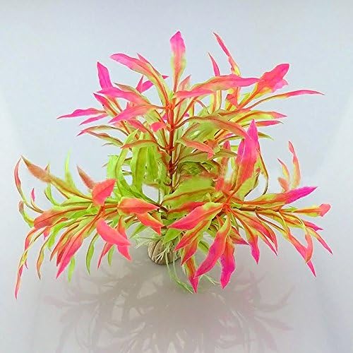New Artificial Water Plant For Fish Tank Aquarium Plastic Decoration Ornament PinkRed Set35