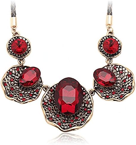 Seeknice Champagne Black Cat's Eye Stone Granny Chic Collar Necklace Luxurious Jewelry