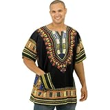 King-Sized Traditional Print Unisex Dashiki Top
