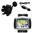 Flexible Auto Windshield Holder with Car Charger for the Garmin Zumo 400 - uses Gomadic TipExchange Technology