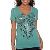 Rusty Hurt Juniors V-Neck T-Shirt - Porcelain