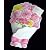 お誕生日祝いカード ・ピンクのリボンの花束 ラメ BD58-0
