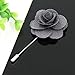 Generic 1X Gray Lapel Flowers Handmade Boutonniere Stick Brooch Pin Men's Accessories