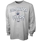 Reebok Edmonton Oilers Ash Prima Italic Long Sleeve T-shirt