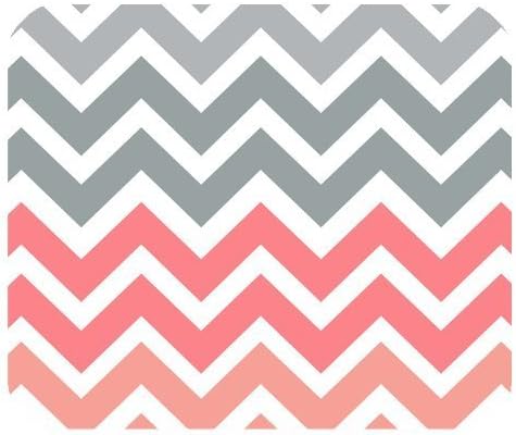 Grey Vs Pink Chevron Zigzag Pattern Unique Custom Mouse Pad Mousepad