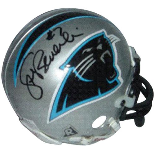 Steve Beuerlein Autographed Carolina Panthers Mini Helmet